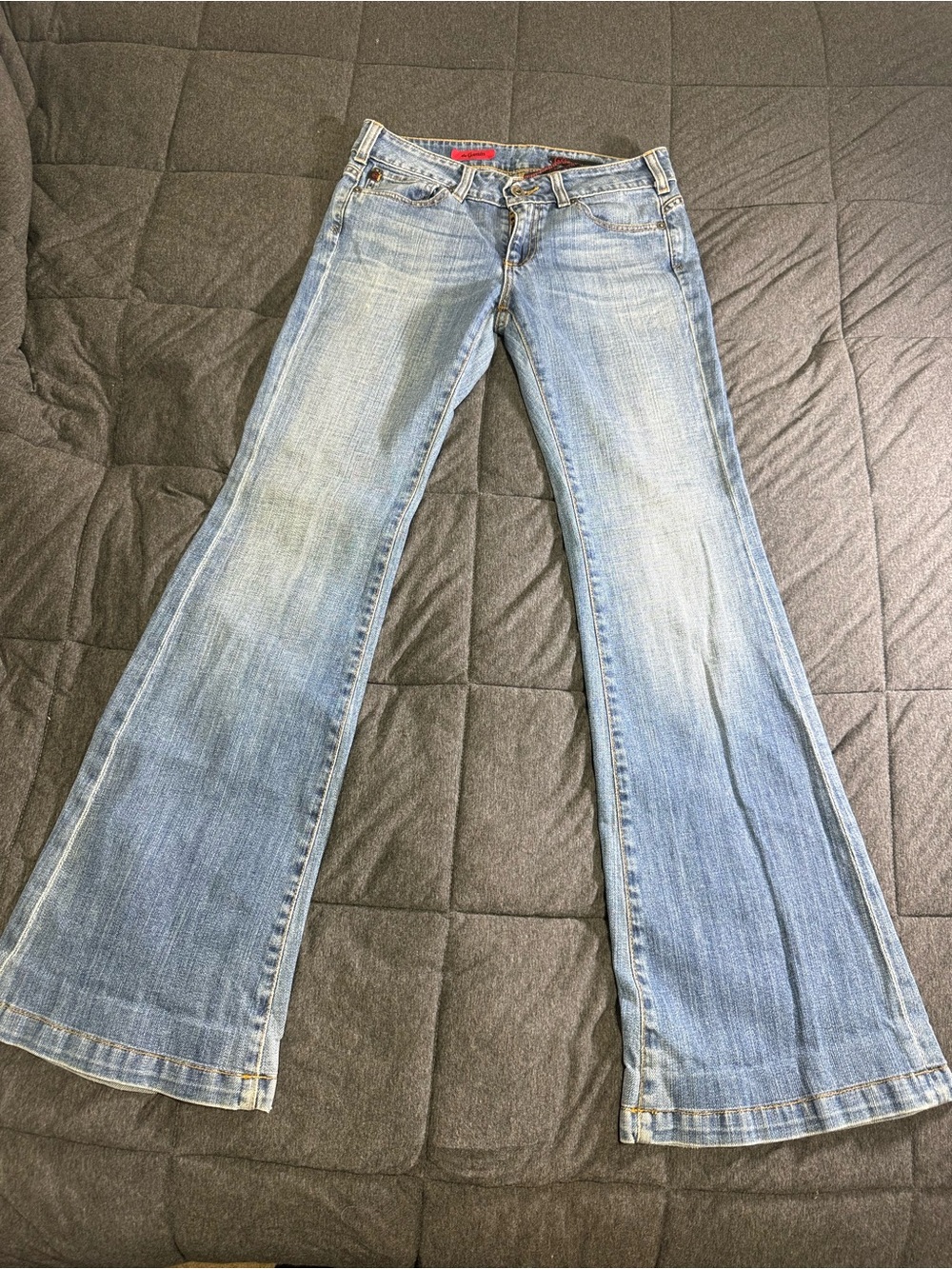 AG Adriano Goldschmied The Gamin Bootcut Jeans Sz 28R Light Wash Vintage Y2K